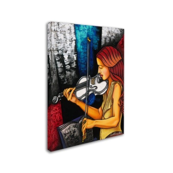 Victoria Mio 'Redhead Violinist' Canvas Art,35x47